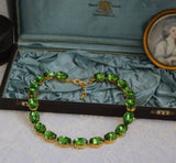 Fern Green Aurora Crystal Necklace - Large Oval