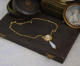 Victorian Moonstone Pendant Necklace