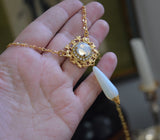 Victorian Moonstone Pendant Necklace