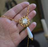 Victorian Moonstone Pendant Necklace