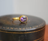 Amethyst Quartz Oval Vermeil Ring