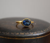 Sapphire Quartz Oval Vermeil Ring