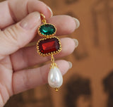 Renaissance Emerald and Ruby Pearl Pendant