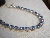 Sample Sale! Light Blue Swarovski Small Round - SHORT VERSION