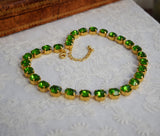 Sale! Leafy Green Collet Necklace - Small Oval