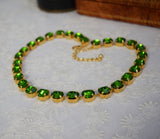 Sale! Leafy Green Collet Necklace - Small Oval