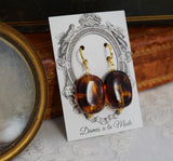 Victorian Faux Tortiseshell Earrings