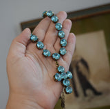 Sample Sale! Aquamarine Cross Collet Necklace