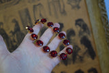 Garnet Red Collet Necklace - Medium Round - ON SALE!