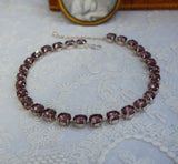 Sample Sale! Light Purple Small Oval Necklace