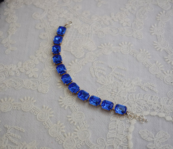 Sample Sale - Sapphire Crystal Bracelet - Small Octagon