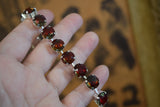 Sample Sale - Garnet Crystal Bracelet - Small Round