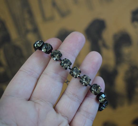 Sample Sale - Grey Crystal Bracelet - Tiny Round