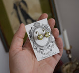 $10 Treats! Light Yellow Swarovski Crystal Earrings - Small Round