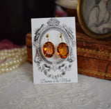 SALE! Madeira Swarovski Crystal Earrings - Large Oval