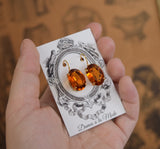 SALE! Madeira Swarovski Crystal Earrings - Large Oval