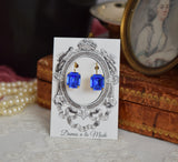 $10 Treats! Sapphire Crystal Earrings - Small Octagon