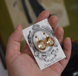 SALE! Light Colorado Topaz Swarovski Earrings - Large Oval