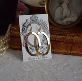 Large Flat Gold Hoop Earrings