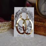 Large Flat Gold Hoop Earrings
