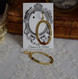 Large Flat Gold Hoop Earrings