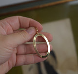 Large Flat Gold Hoop Earrings