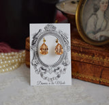 Peach Aurora Crystal Earrings - Medium Teardrop