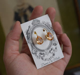 Peach Aurora Crystal Earrings - Medium Teardrop