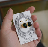 $10 Treats!  Emerald Swarovski Crystal Earrings - Small Octagon