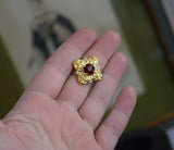 Renaissace Garnet Quatrefoil Ring