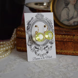 $10 Treats Bright Yellow Crystal Earrings - Medium Round