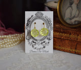 $10 Treats Bright Yellow Crystal Earrings - Medium Round