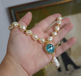 Renaissance Baroque Pearl and Pendant Necklace