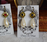 Renaissance Quatrefoil Pearl Earrings