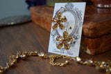 Colorado Topaz Georgian Floral Earrings