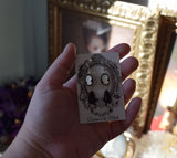 Black and White Cameo Earrings with Pearl Dangles