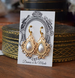 Renaissance Filigree Pearl Teardrops