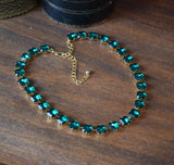 On Sale! Emerald Green Collet - Small Square