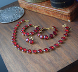 Parure Jewelry Set - Ruby - Medium Round