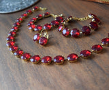 Parure Jewelry Set - Ruby - Medium Round