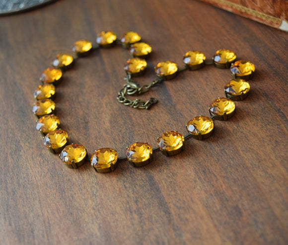 Sample Sale! Orange Topaz Collet - Medium Round