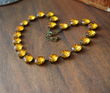 Sample Sale! Orange Topaz Collet - Medium Round