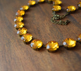 Sample Sale! Orange Topaz Collet - Medium Round