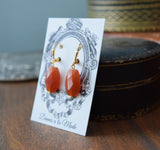 Faceted Carnelian Earrings