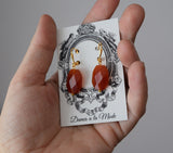 Faceted Carnelian Earrings