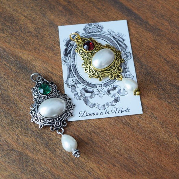 Renaissance Pearl and Crystal Pendant