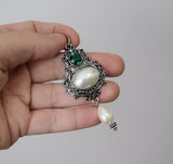 Renaissance Pearl and Crystal Pendant