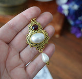 Renaissance Pearl and Crystal Pendant