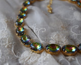 Rainbow Crystal Necklace - Large Oval