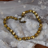 Golden Yellow Swarovski Crystal Necklace - Medium Oval